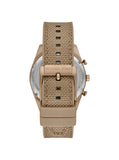 Michael Kors - Oversized Accelerator Beige Gold-Tone and Nylon Watch