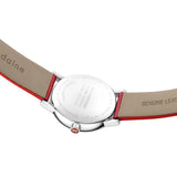 Mondaine - Evo2 35mm White Dial Red Vegan Leather Watch