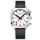 Mondaine - Grand Cushion White Dial/Black Strap Set