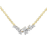 Brent Weatherall - 9ct Yellow Gold Baguette & Brilliant Cut Diamond Set Necklace