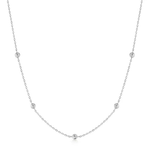 Ania Haie - Bezel Set CZ Necklace Sterling Silver
