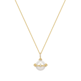 Ania Haie - Luna Shell Pearl Halo Evil-Eye Necklace Gold