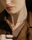 Ania Haie - Wanderer Gold Bezel Oragnic Pebble Beaded Necklace