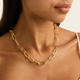 Najo - Vista Large Link Necklace Gold Plated