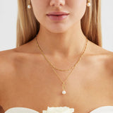 Najo - The Enchantress Pearl Necklace Gold Plated