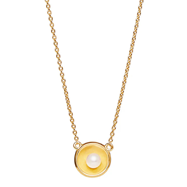 Najo - Capri Pearl Necklace Gold Plated