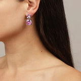 Dyrberg/Kern -  Nicola Shiny Silver Earrings Light Rose