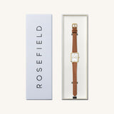 Rosefield - Extra Small Octagon Brown & Gold Watch