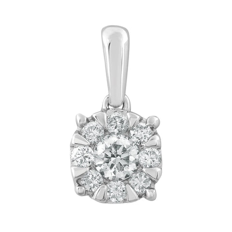 Brent Weatherall - 9ct White Gold Diamond Set Cluster Pendant