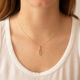 Brent Weatherall - 9ct Yellow Gold Diamond Set Loop On A 45cm Chain