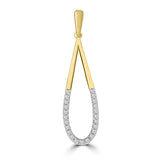 Brent Weatherall - 9ct Yellow Gold Diamond Set Loop On A 45cm Chain