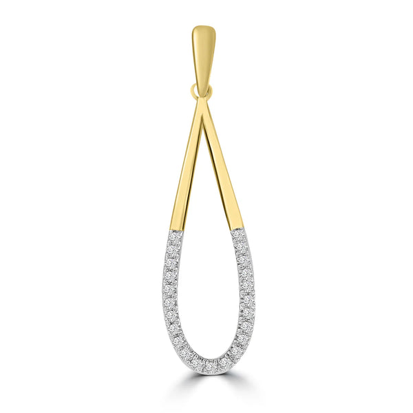 Brent Weatherall - 9ct Yellow Gold Diamond Set Loop On A 45cm Chain
