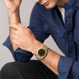 Fossil - Machine Big Tic Gold Tone Watch