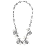 Dyrberg/Kern - Penelope Shiny Silver Necklace White Pear