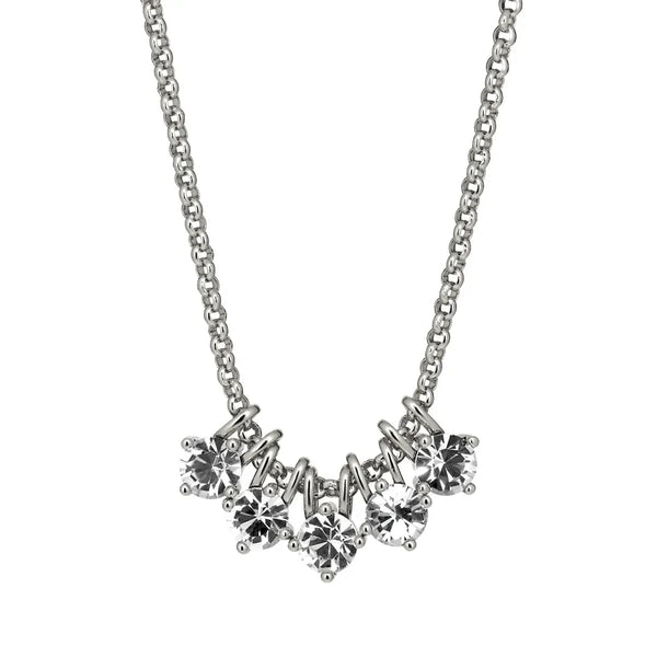Dyrberg Kern - Phila Shiny Silver Necklace Crystal