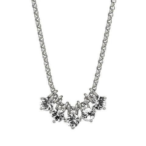 Dyrberg Kern - Phila Shiny Silver Necklace Crystal