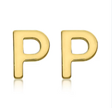Brent Weatherall - 9ct yellow Gold Mini Initial Stud Earrings Pair