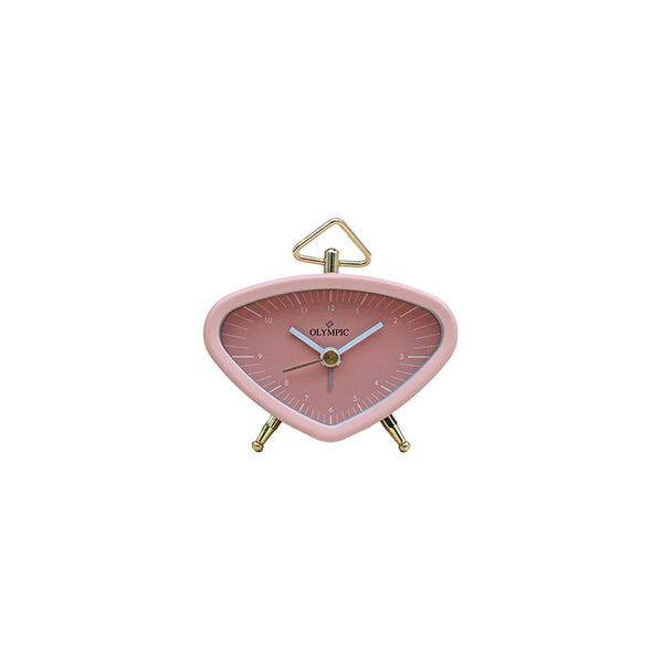 Olympic - Mini Triangle Clock Pink