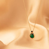 Najo - Garland Necklace Green Onyx Gold Plated