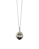 Meadowlark - Large Protea Necklace Onyx Sterling Silver
