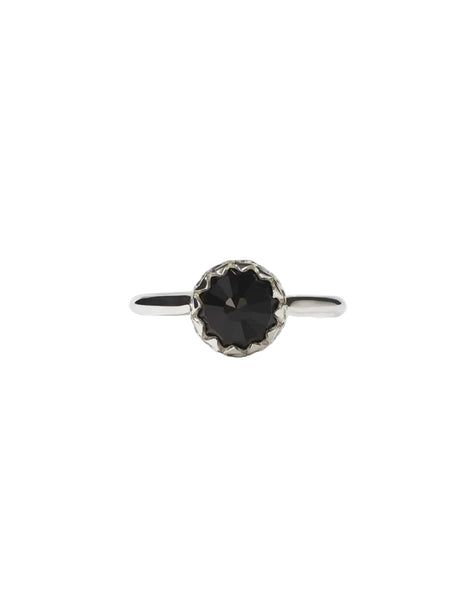 Meadowlark - Petite Protea Ring Onyx Sterling Silver