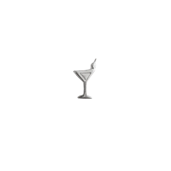 Stow - Martini Silver Charm