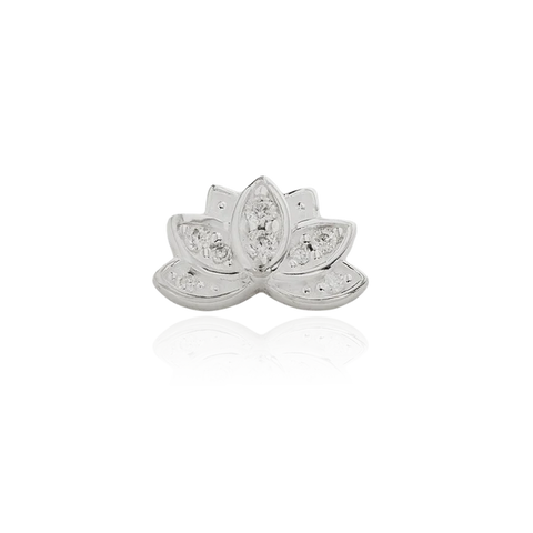 Stow - Lotus Renewal Charm Silver and Cubic Zirconia