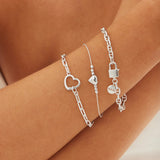 Najo - Love Lock Silver Chain Bracelet