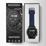 Sekonda - Smart Active & Black Case With Blue Silicone Strap