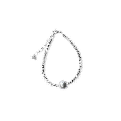 Fabuleux Vous - Silver Perle Silver Plated Hematite Fresh Water Pearl Bracelet