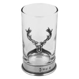 English Pewter Company - 8oz Stag Head Highball Spirits Glass