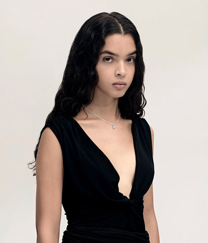 Stolen Girlfriends Club - Mini Love Claw Necklace Pink Opal