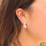 Fabuleux Vous - Bijoux High Gloss Fan Stud Earrings