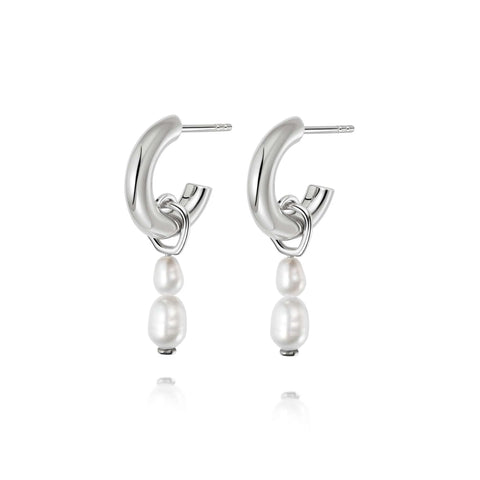Daisy London -  Treasure Double Baroque Pearl Hoop Earrings