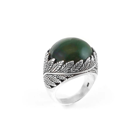 Nick Von K - Twin Fern Ring with Pounamu