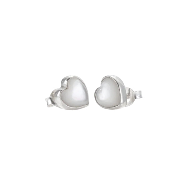 Nick Von K - Mother of Pearl Shell Heart studs