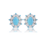 Georgini - Opal Glow Barangaroo Blue Created Opal Earrings