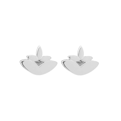 Boh Runga - Lotus Flower Stud Silver