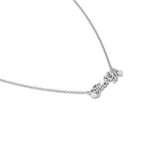 Stolen Girlfriends Club - F*ck Off Script Necklace Silver
