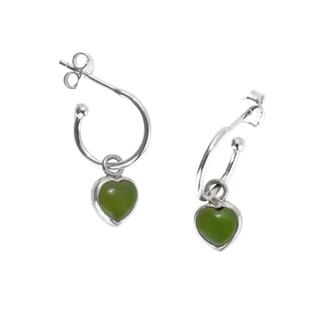 Nick Von K - Pounamu Heart Earrings
