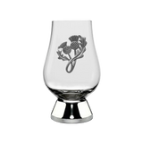 English Pewter Company - Pewter 70ml Wee Glencairn Glass Thistle Badge