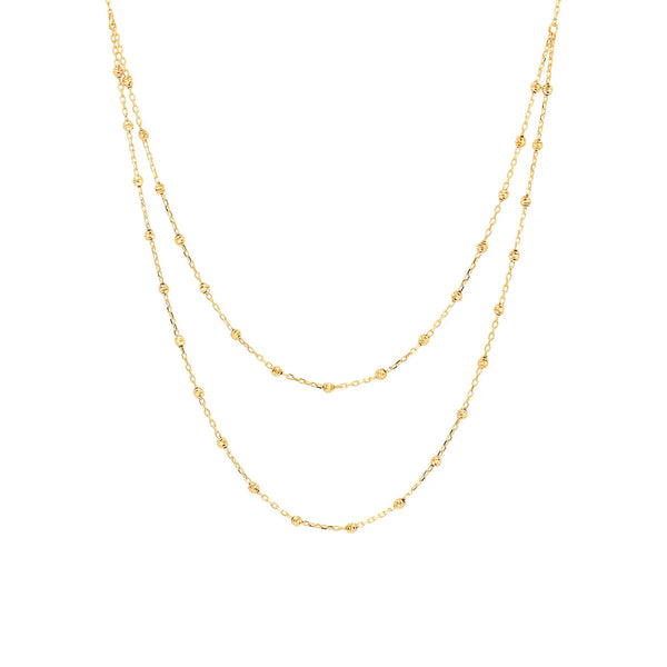 Brent Weatherall - 9ct Yellow Gold Beaded Chain Necklace