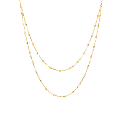 Brent Weatherall - 9ct Yellow Gold Beaded Chain Necklace