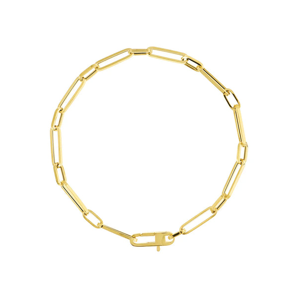 Brent Weatherall - 9ct Yellow Gold Paper Link Bracelet 20cm