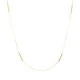 Brent Weatherall - 9ct Yellow Gold Forzatina Plate & Chain Necklace 40-50cm