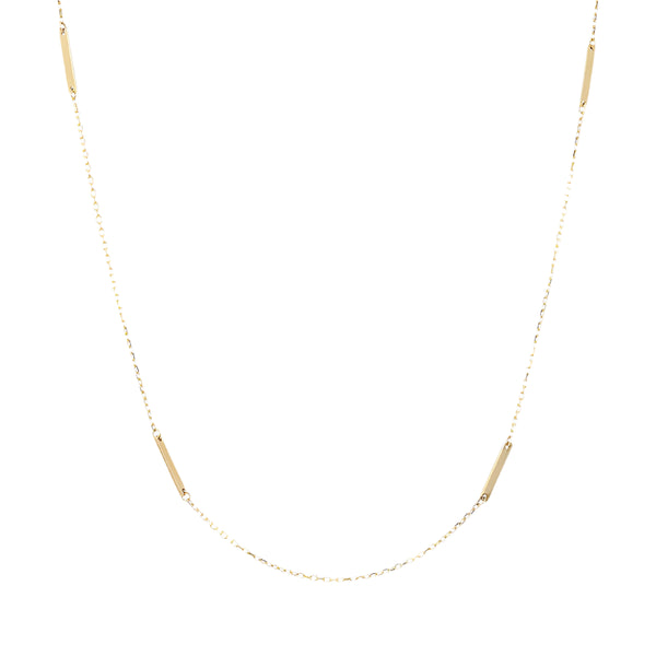 Brent Weatherall - 9ct Yellow Gold Forzatina Plate & Chain Necklace 40-50cm