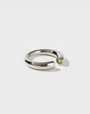 Meadowlark - Wave Parallel Ring Sterling Silver Peridot