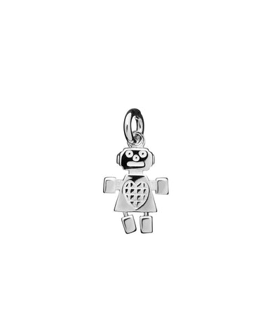 Karen Walker - Mini Girl Robot Charm Silver