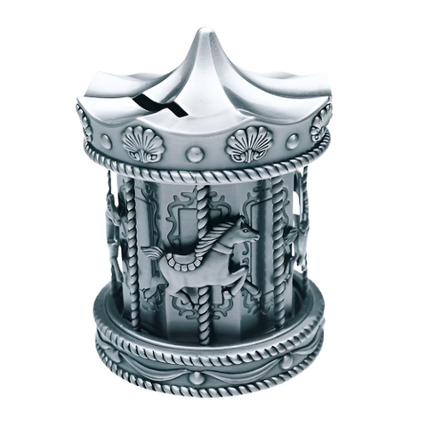 Money bank - Pewter Carousel