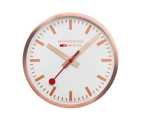 Mondaine - Wall Clock Pure Brushed Rose Gold